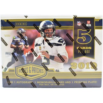 2019 Panini Plates & Patches Football Hobby Box