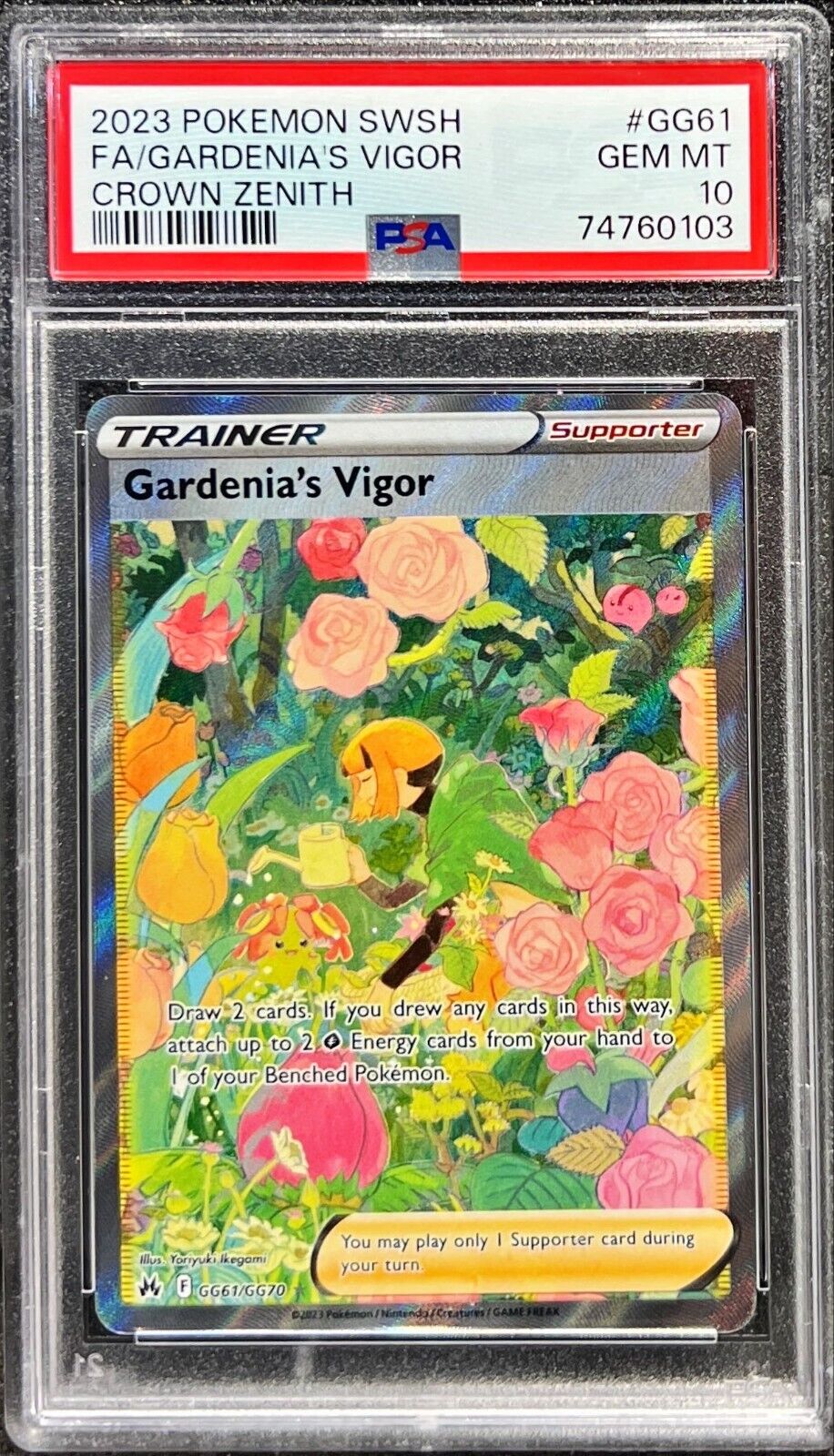 2023 Pokemon SWSH Crown Zenith - Gardenia's Vigor #GG61 - PSA 10
