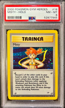 Load image into Gallery viewer, 2000 Pokemon Gym Heroes - Misty Holo - #18 - PSA 8 - Swirl